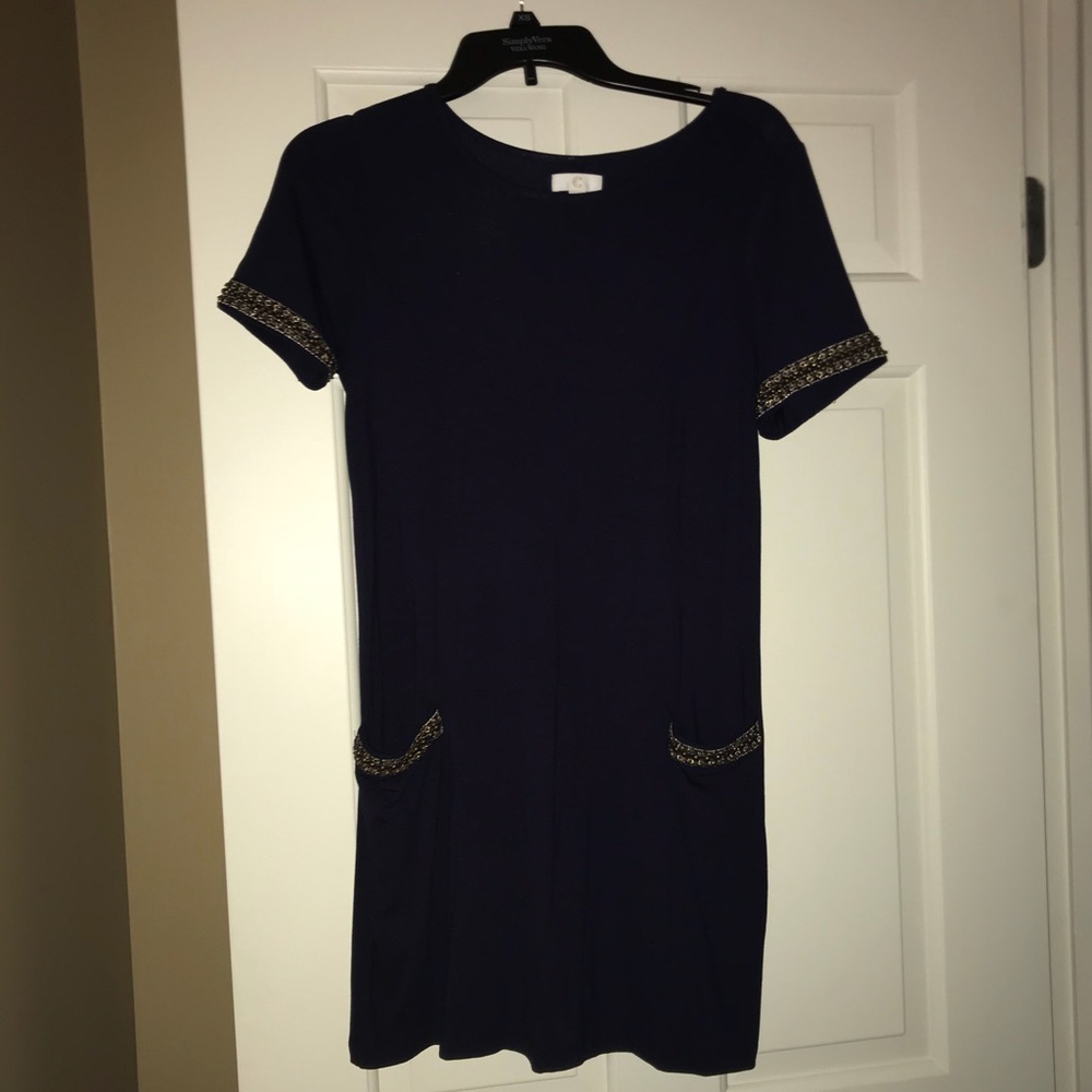 Charming Charlie’s Navy Blue T-Shirt Dress